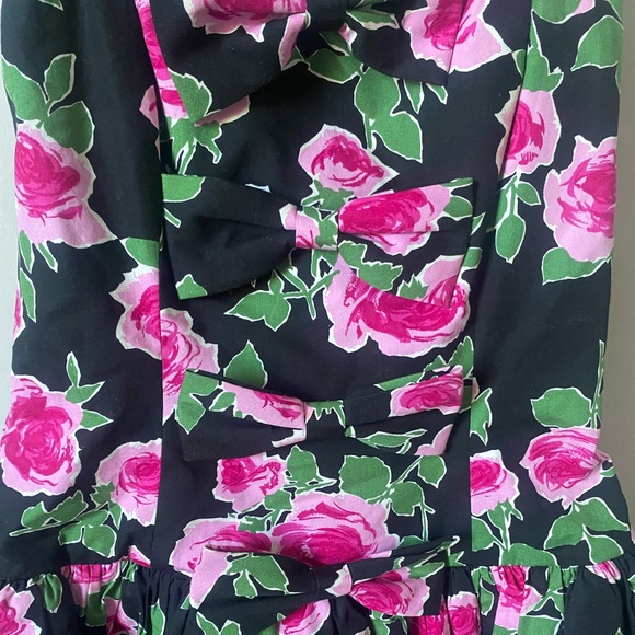 Beautiful vintage Floral pink black dress with tulle size 10 women’s - Picture 3 of 9